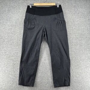 prAna Straight Leg Pants Women Size Medium Dark Gray Casual Hiking